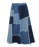 PATCHED DENIM SKIRT