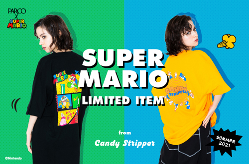 Candy Stripper スーパーマリオ ビッグTシャツ